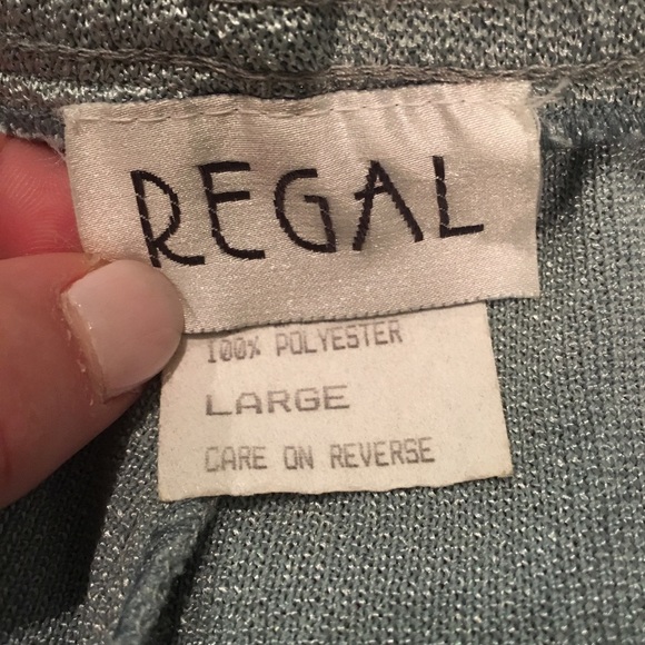 Silver/grey Capri pants with elastic waistband - Picture 4 of 5